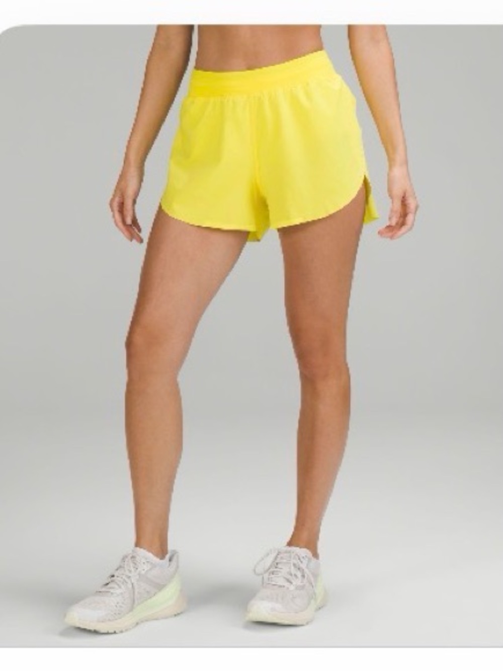 Lululemon Find Your Pace High-Rise Lined Shorts 3” Sonic Yellow Size 6